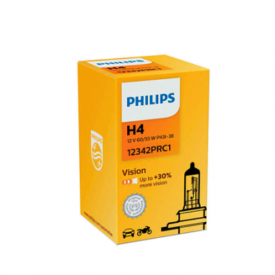 Галогеновая лампа Philips H4 Vision +30% 